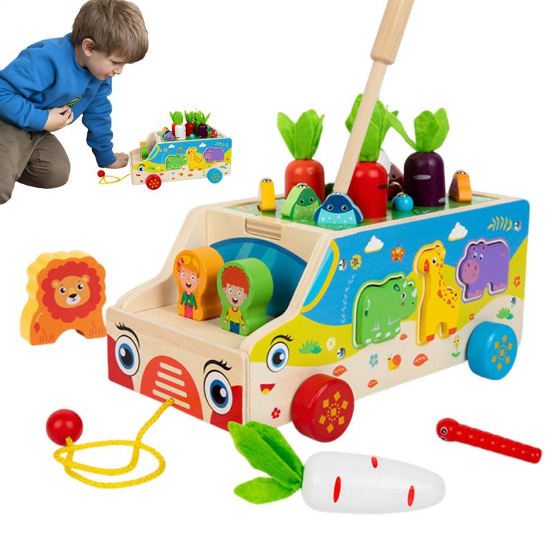 Board Game Harvest - Papan Penyortiran Wortel Montessori Permainan Penyortiran