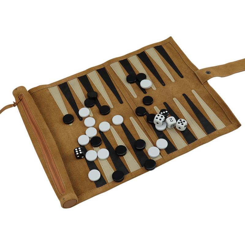 Board Game Harvest - Set permainan Backgammon, strategi perjalanan portabel,