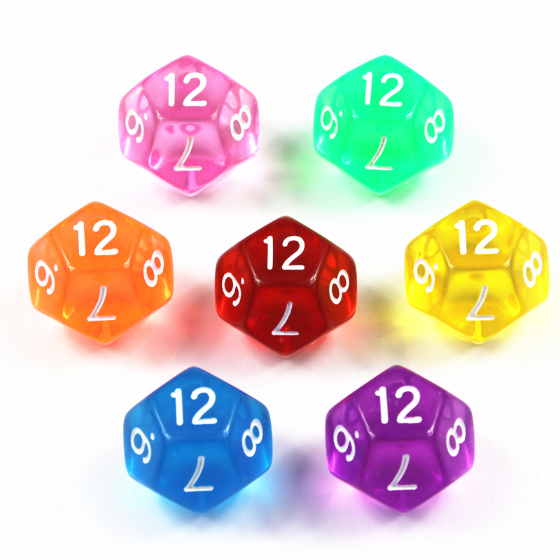 Board Game Digital - 10 Buah Set Dadu Warna Transparan
