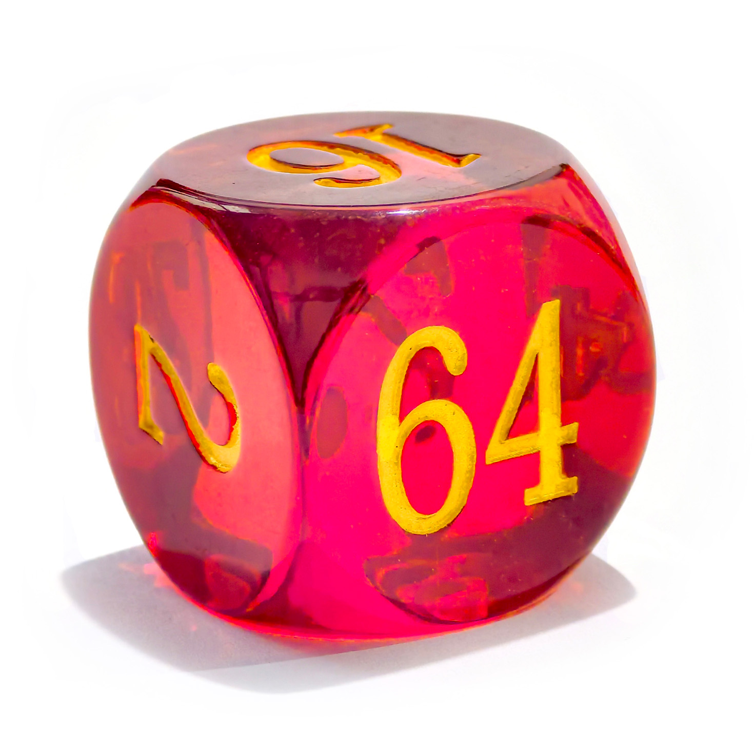 Board Game Harvest - Big Translucent Backgammon kubus dobel 30MM,