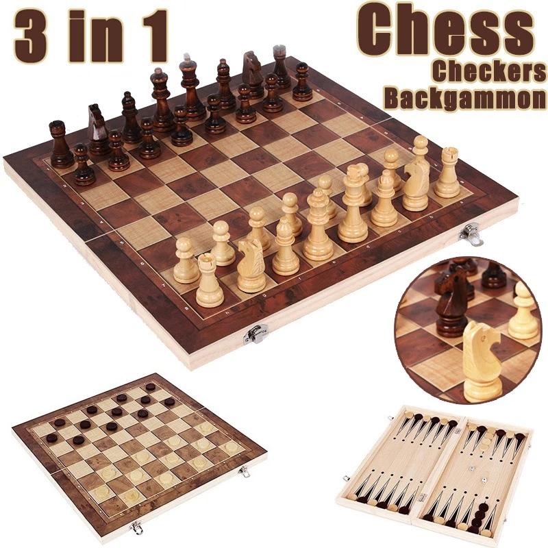 Papan catur 3 in 1, papan perm - Board Game Harvest ulasan dan harga