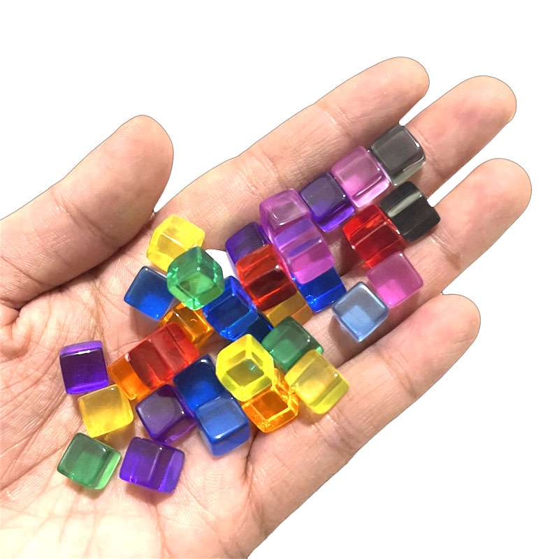 100 buah/set 8mm kubus bening  - Board Game Harvest ulasan dan harga