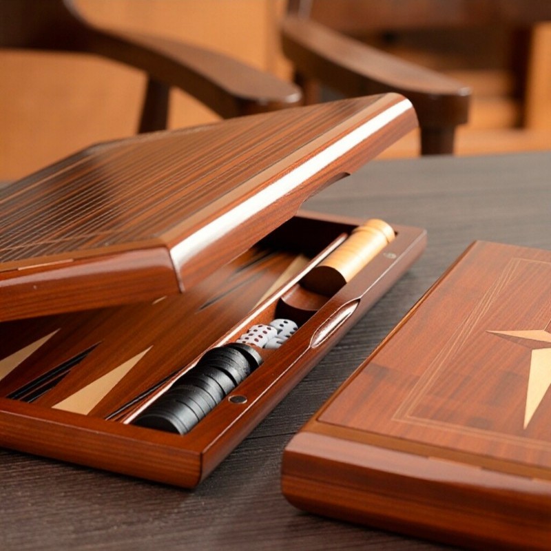 Backgammon Kayu Solid 11-19 In - Board Game Harvest ulasan dan harga