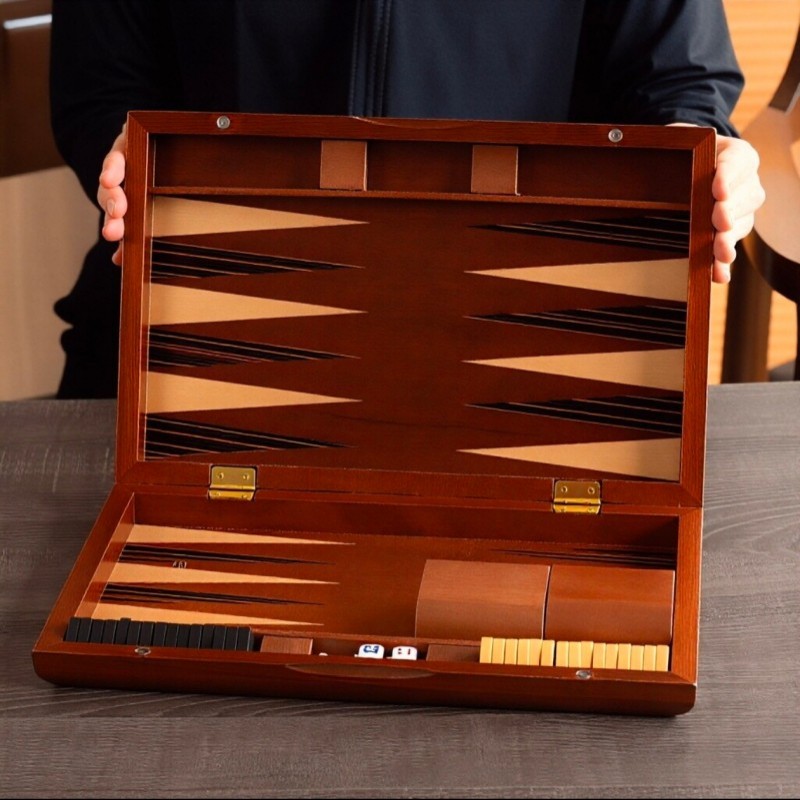 Backgammon Kayu Solid 11-19 In - Board Game Harvest ulasan dan harga