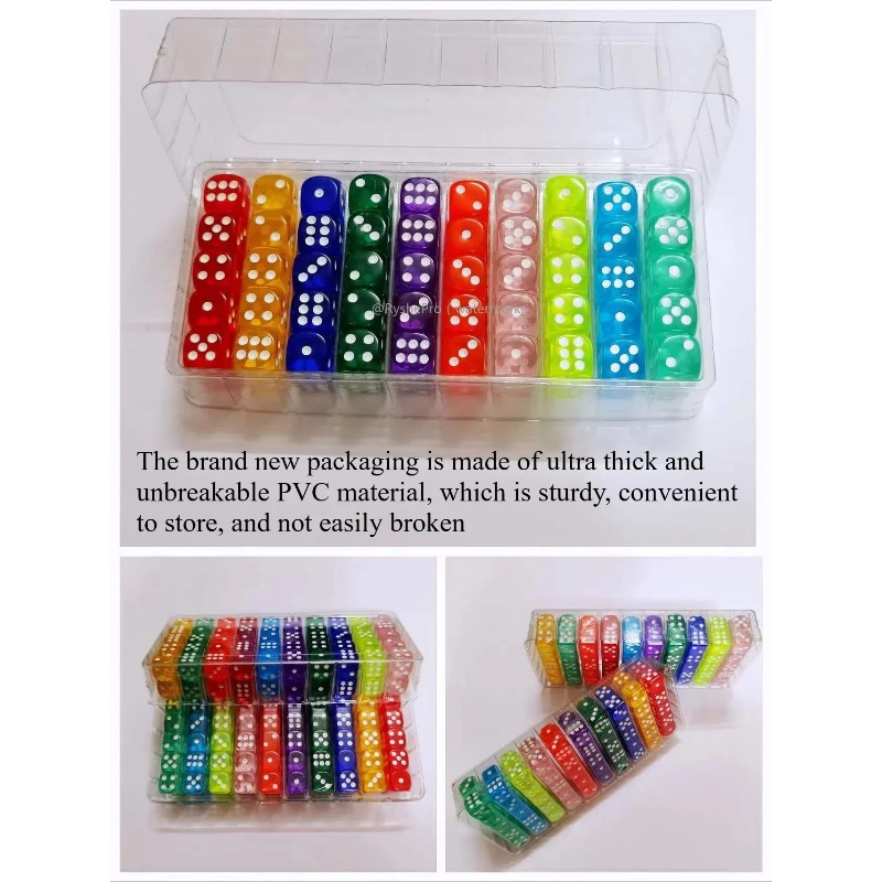 100 Buah Dadu Akrilik Berwarna - Board Game Digital ulasan dan harga