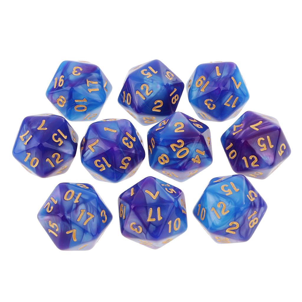 10 Pcs Polyhedral 20 Dadu Sisi - Board Game Digital ulasan dan harga