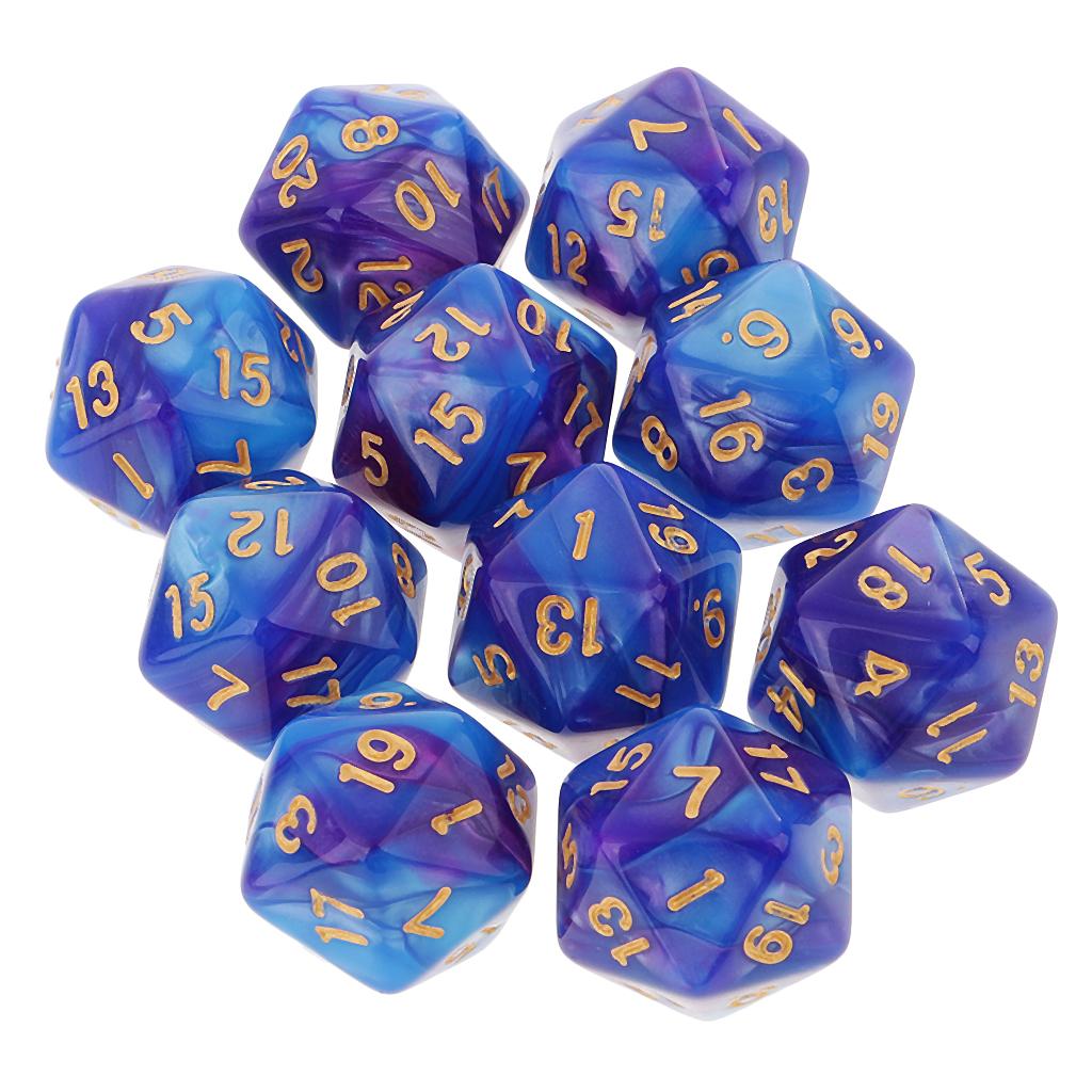 10 Pcs Polyhedral 20 Dadu Sisi - Board Game Digital ulasan dan harga