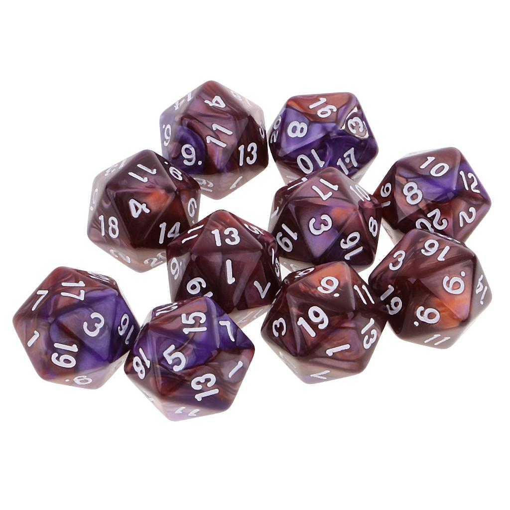 10 Pcs Polyhedral 20 Dadu Sisi - Board Game Digital ulasan dan harga