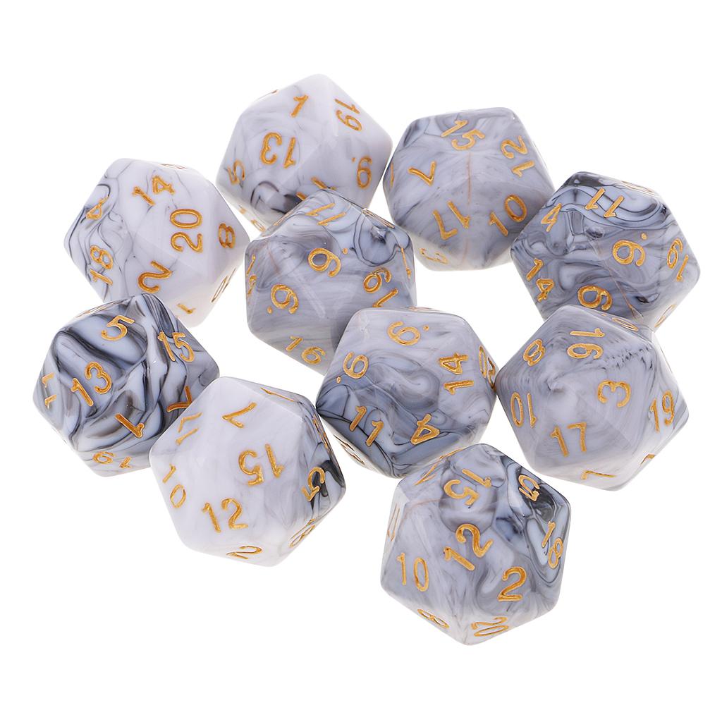 10 Pcs Polyhedral 20 Dadu Sisi - Board Game Digital ulasan dan harga