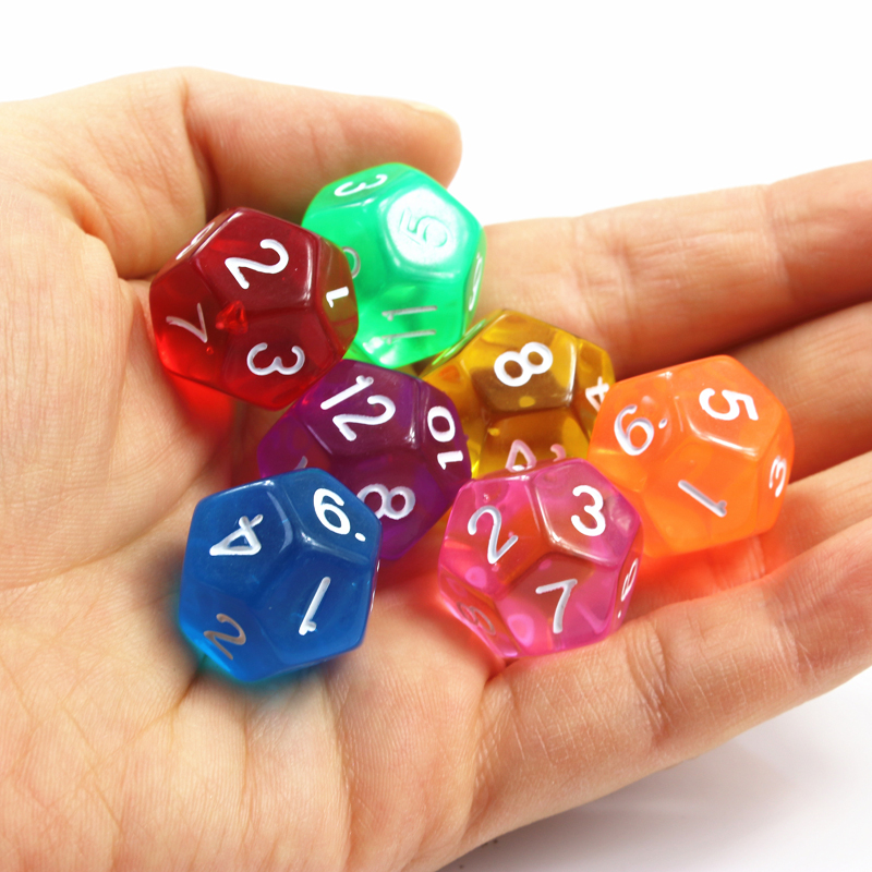 10 Buah Set Dadu Warna Transpa - Board Game Digital ulasan dan harga