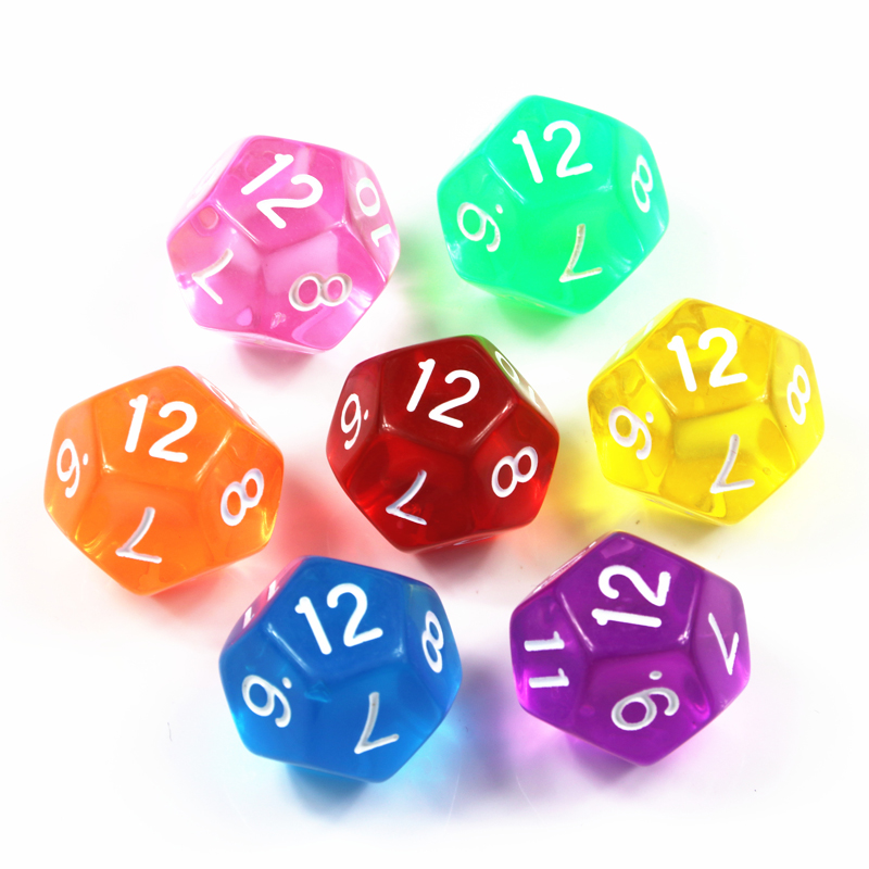 10 Buah Set Dadu Warna Transpa - Board Game Digital ulasan dan harga